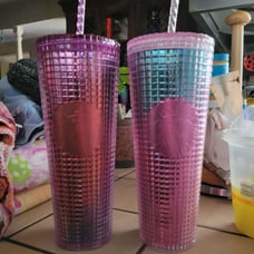 2 Starbucks Spring 2021 Disco Studded Tumbler