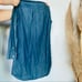 J CREW Blue Denim Jeans Long Sleeve Henley Button Front Tunic Mini Dress 8