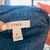 J CREW Blue Denim Jeans Long Sleeve Henley Button Front Tunic Mini Dress 8