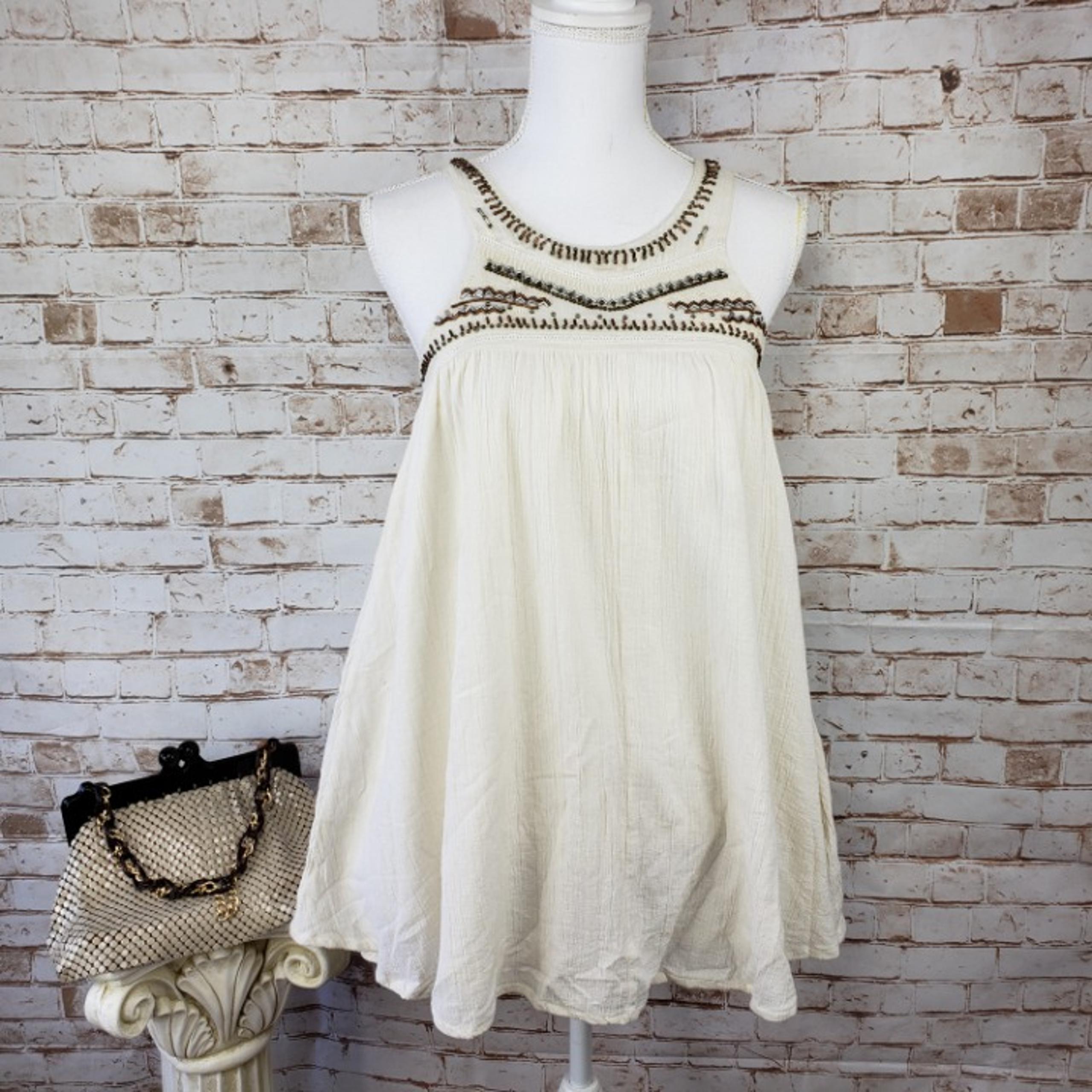 American Rag XS Cream Beaded Tank Top