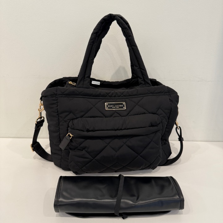 MARC JACOBS M0011380 Nylon Quilted Diaper Bag Black
