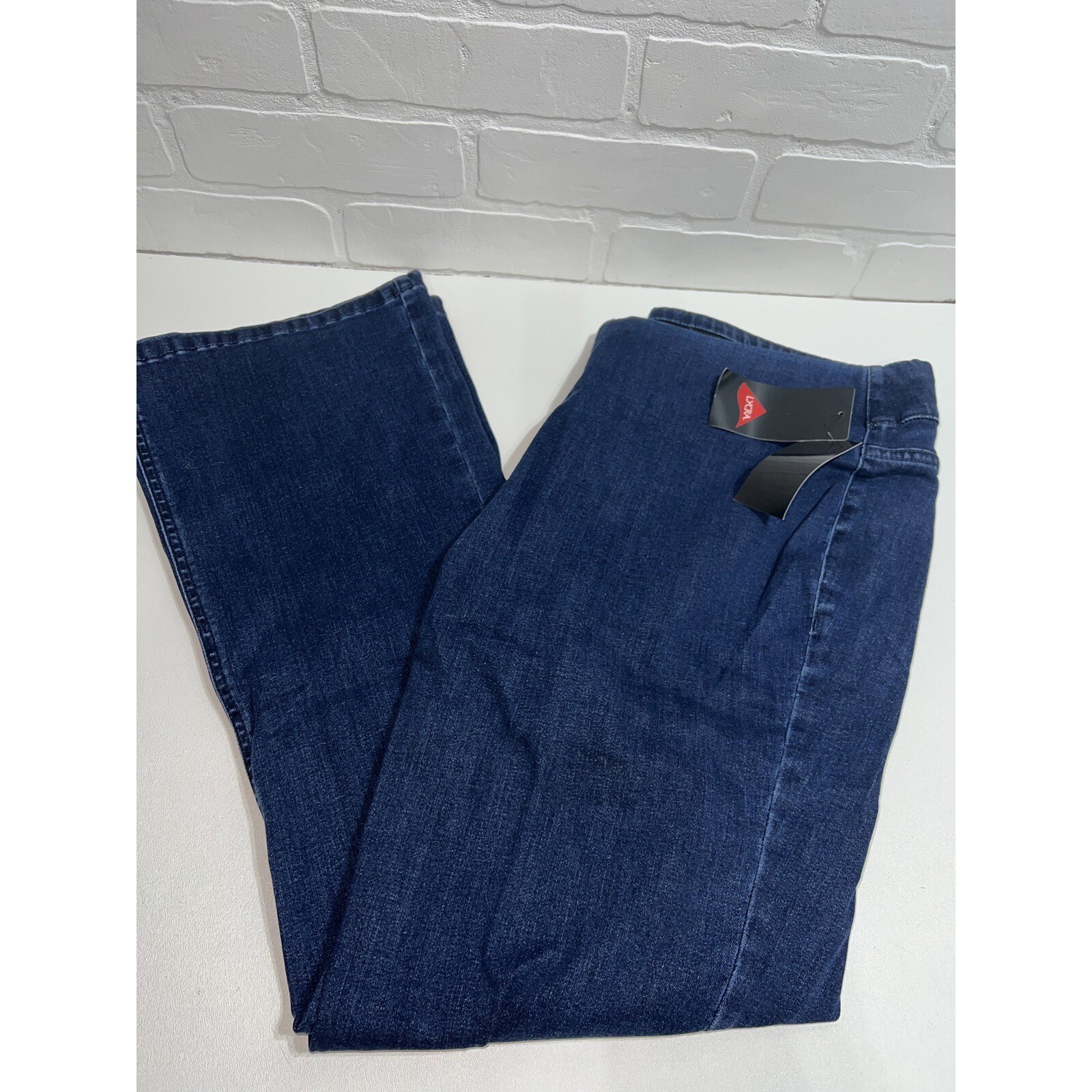 Denim & Co. Signature Perfect Flex Petite Pull-On Jeans Deep Indigo Petite 16