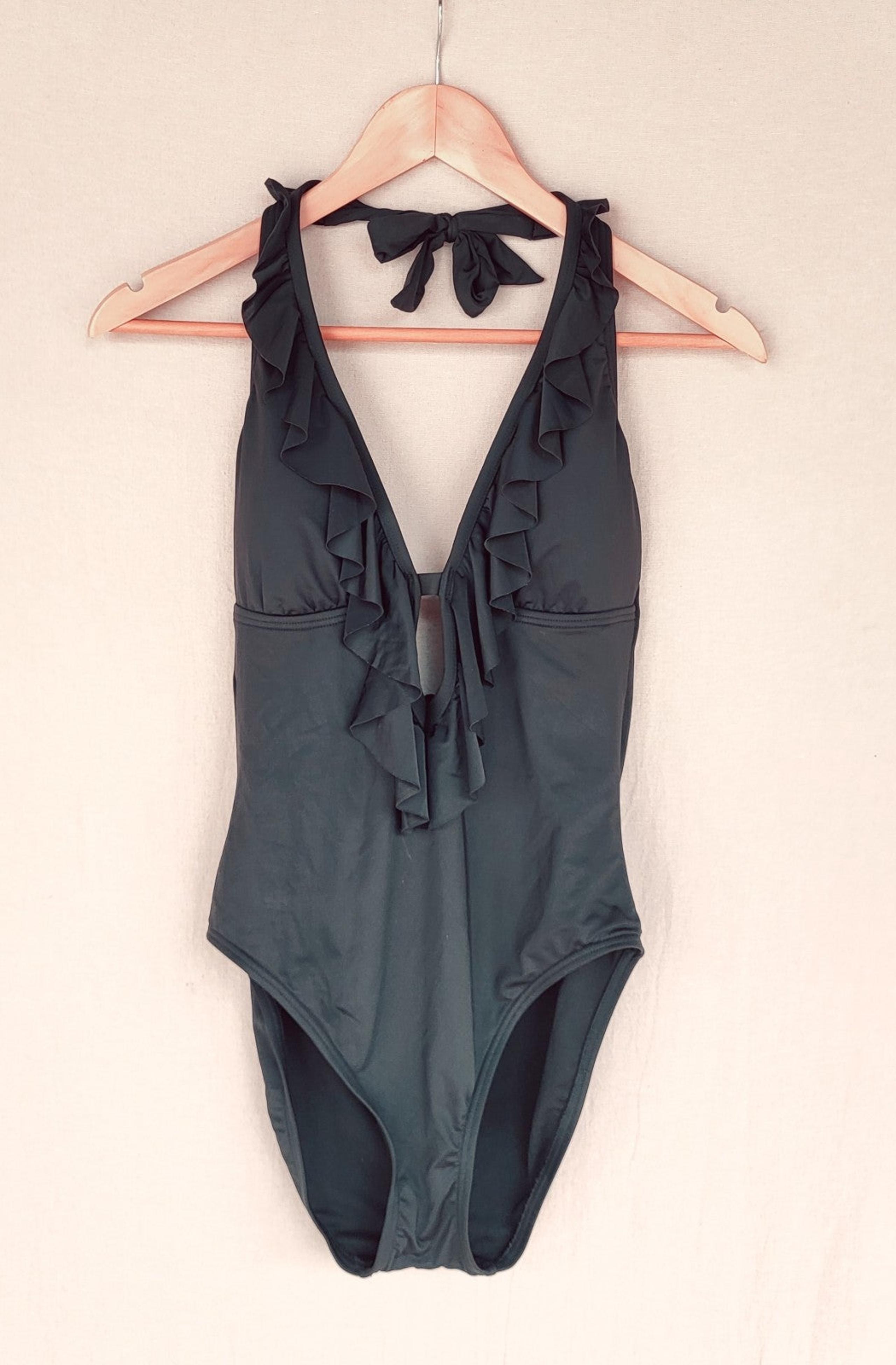 Kenneth Cole Reaction One Piece Black Swimsuit-Size M