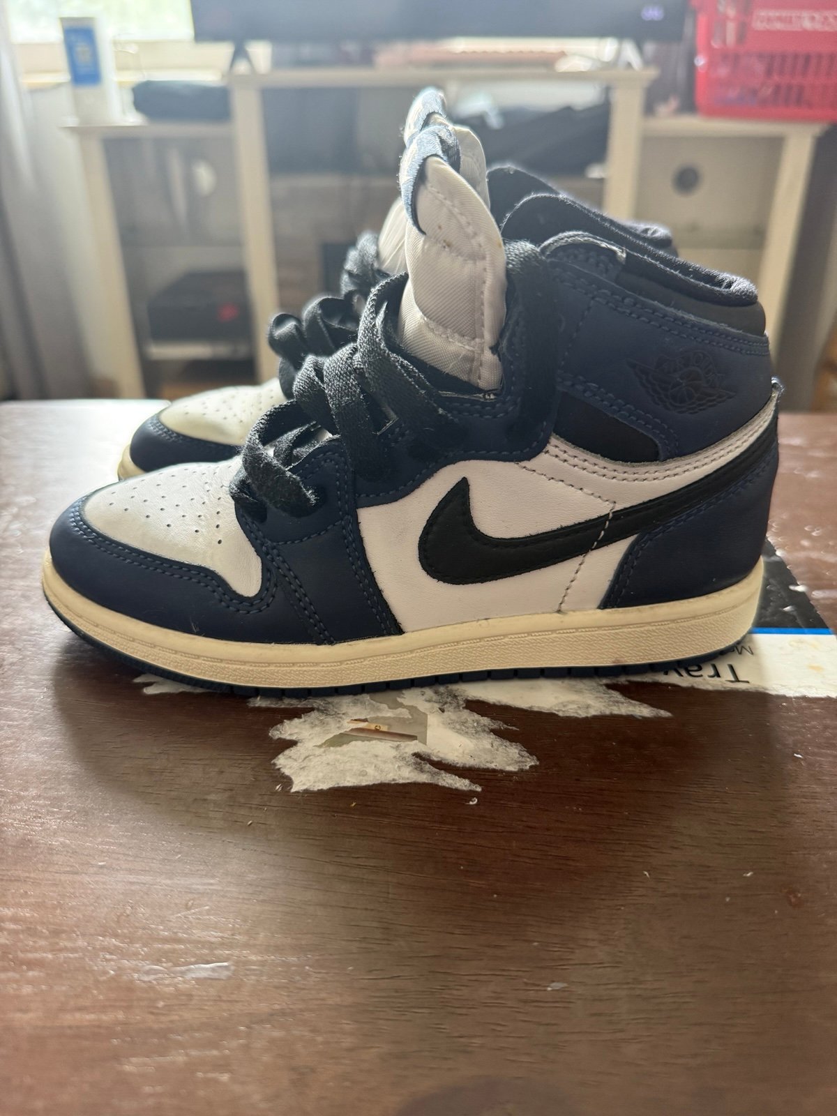 Air Jordan 1 Navy Blue and White