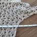360 Sweater Linen Blend Crochet Cardigan XS Tan Boho Beach Coastal Neutral