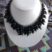 VTG 1950s Black Glass Beaded Necklace