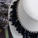 VTG 1950s Black Glass Beaded Necklace