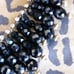 VTG 1950s Black Glass Beaded Necklace