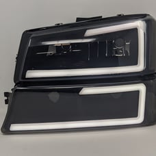 2003-2006 Chevy Silverado Smoked LED DRL Aftermarket Headlights