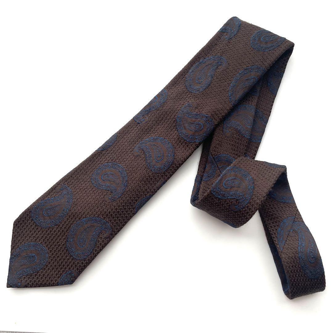 【Near Mint Condition】 BEAMS F Exclusive Holiday & Brown Tie Paisley Brown