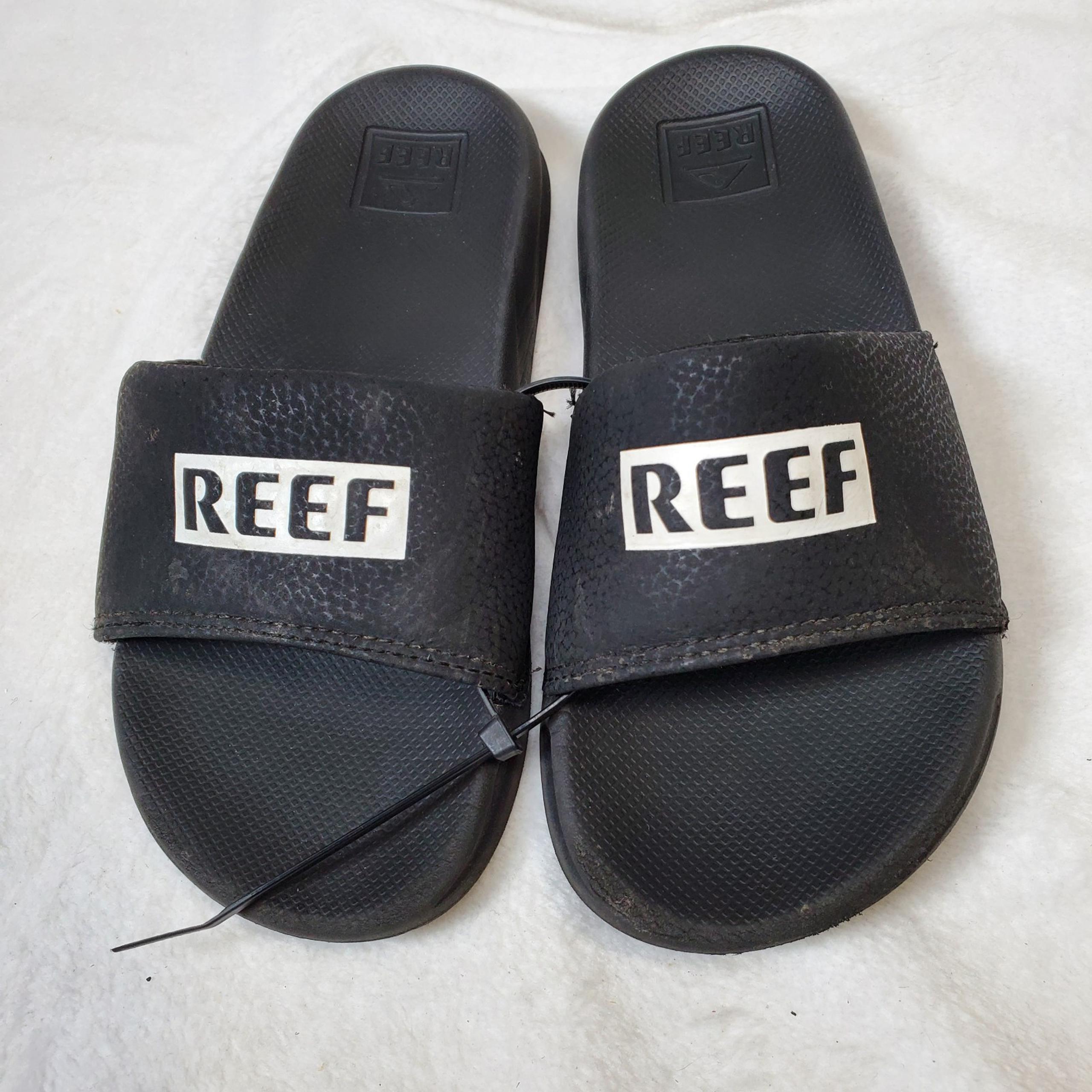 Kids One Slide Black Little Kids Size 2/3 Unisex Sandals GUC - Reef
