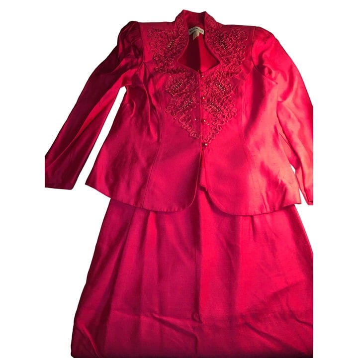 Vintage Karen Miller New York Bright Pink size 11/12 Formal/Semi-Formal 2 Piece