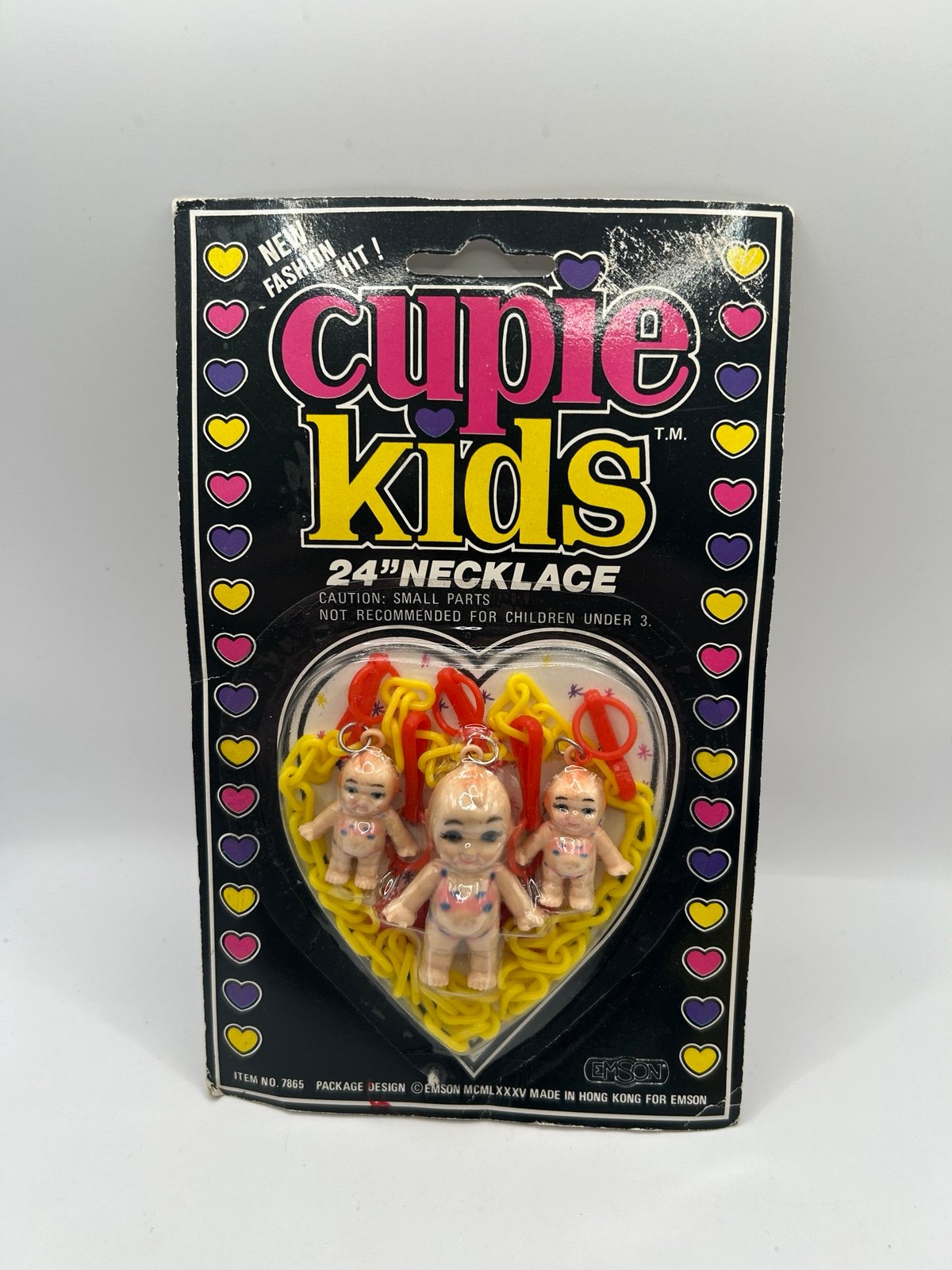 Vintage 1985 Cupie Kids Necklace, Kewpie Doll