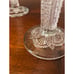 Pair of EAPG Antique Gold Rimmed Vases in Massachusetts Pattern c 1900