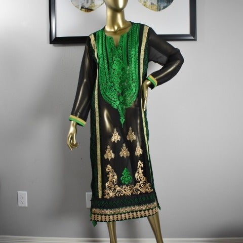 INDIAN Saree Embroidered Dress Small M 6