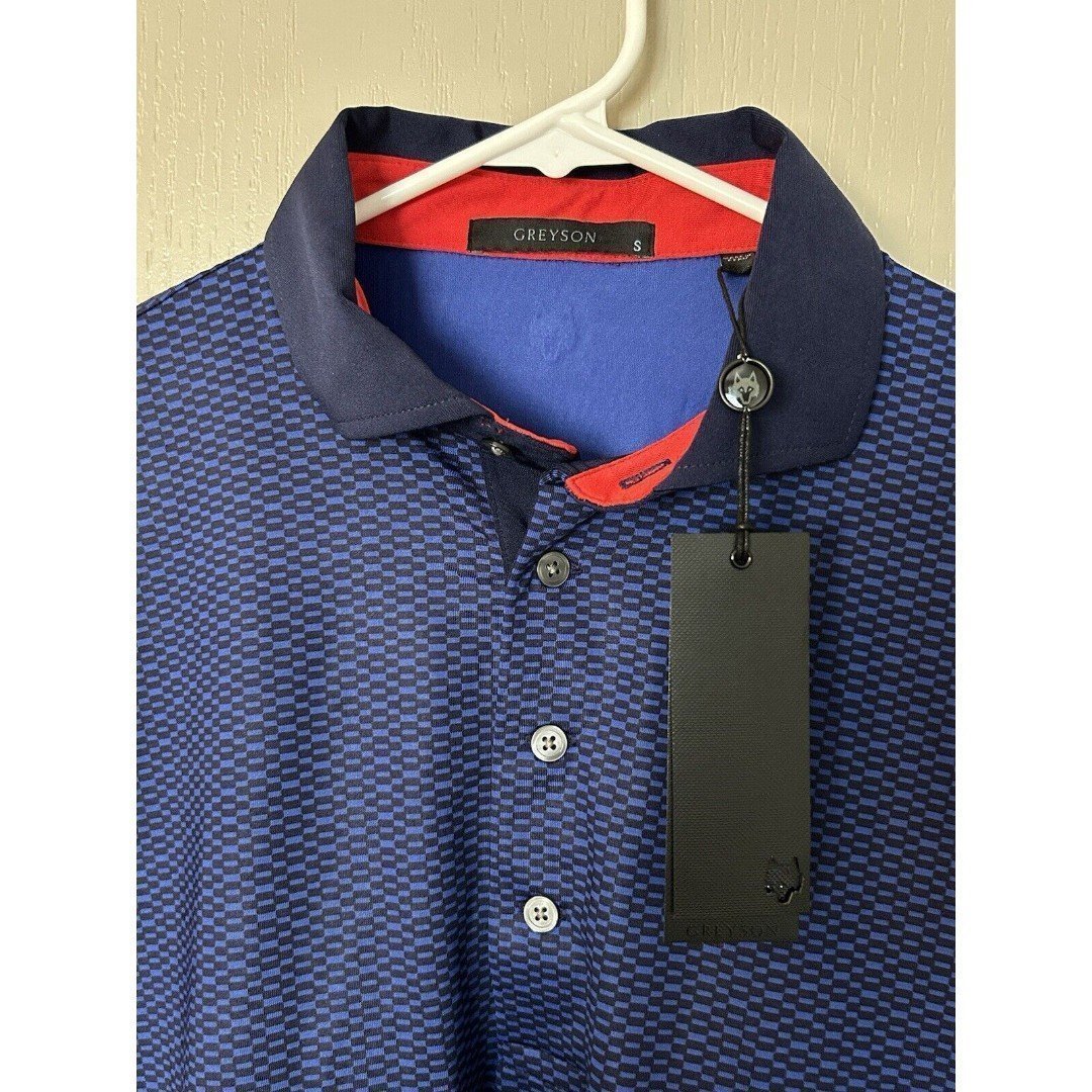 Greyson NWT Coyote Tracks Short Sleeve Golf Polo Size Small