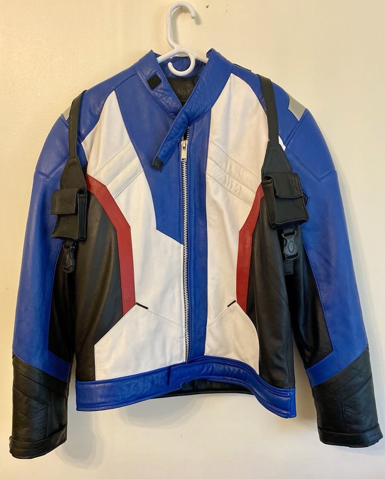 LUCA DESIGNS Mens Overwatch Soldier 76 Genuine Leather Jacket Official Size XL