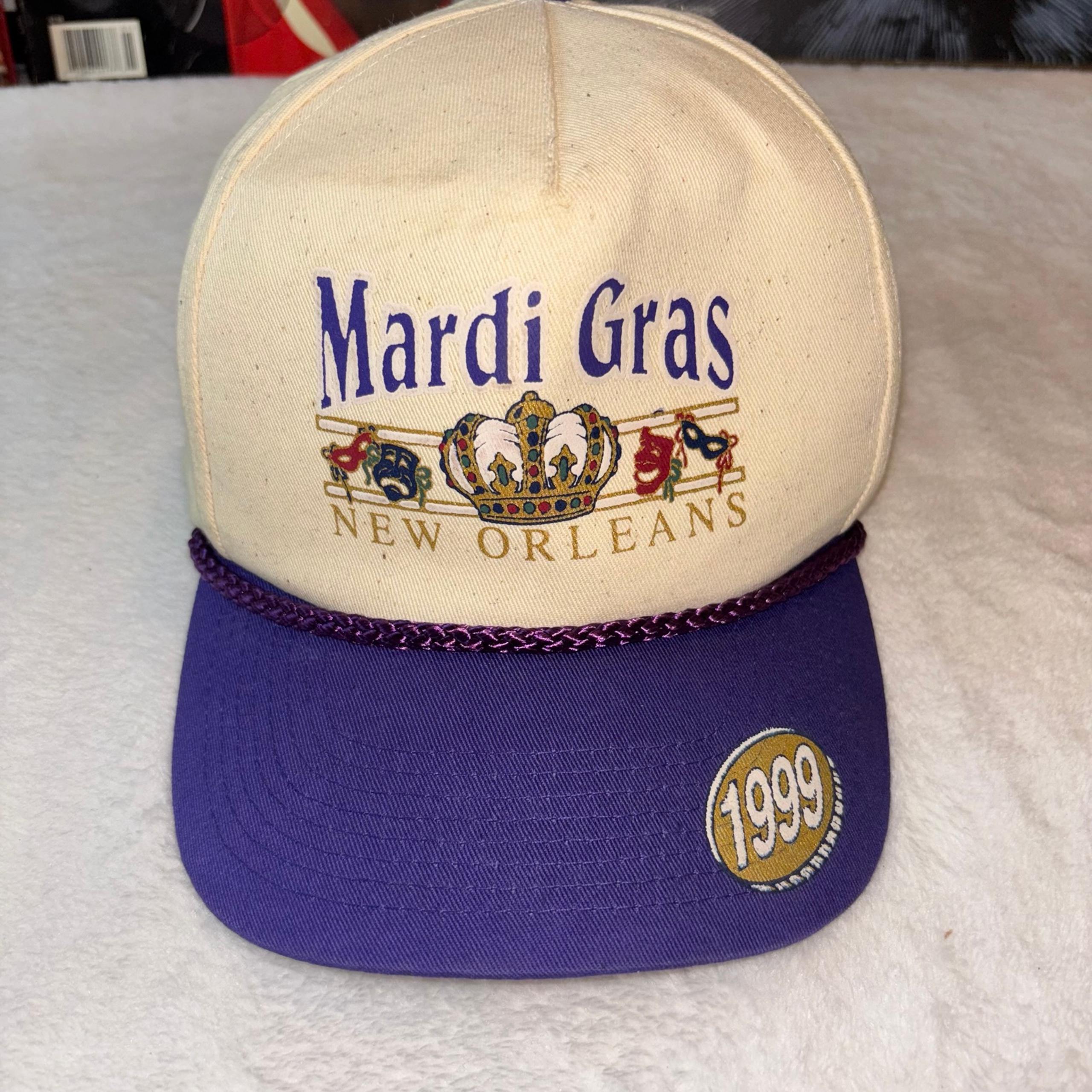 Vintage 90s Mardi Gras New Orleans Snapback Hat Cap