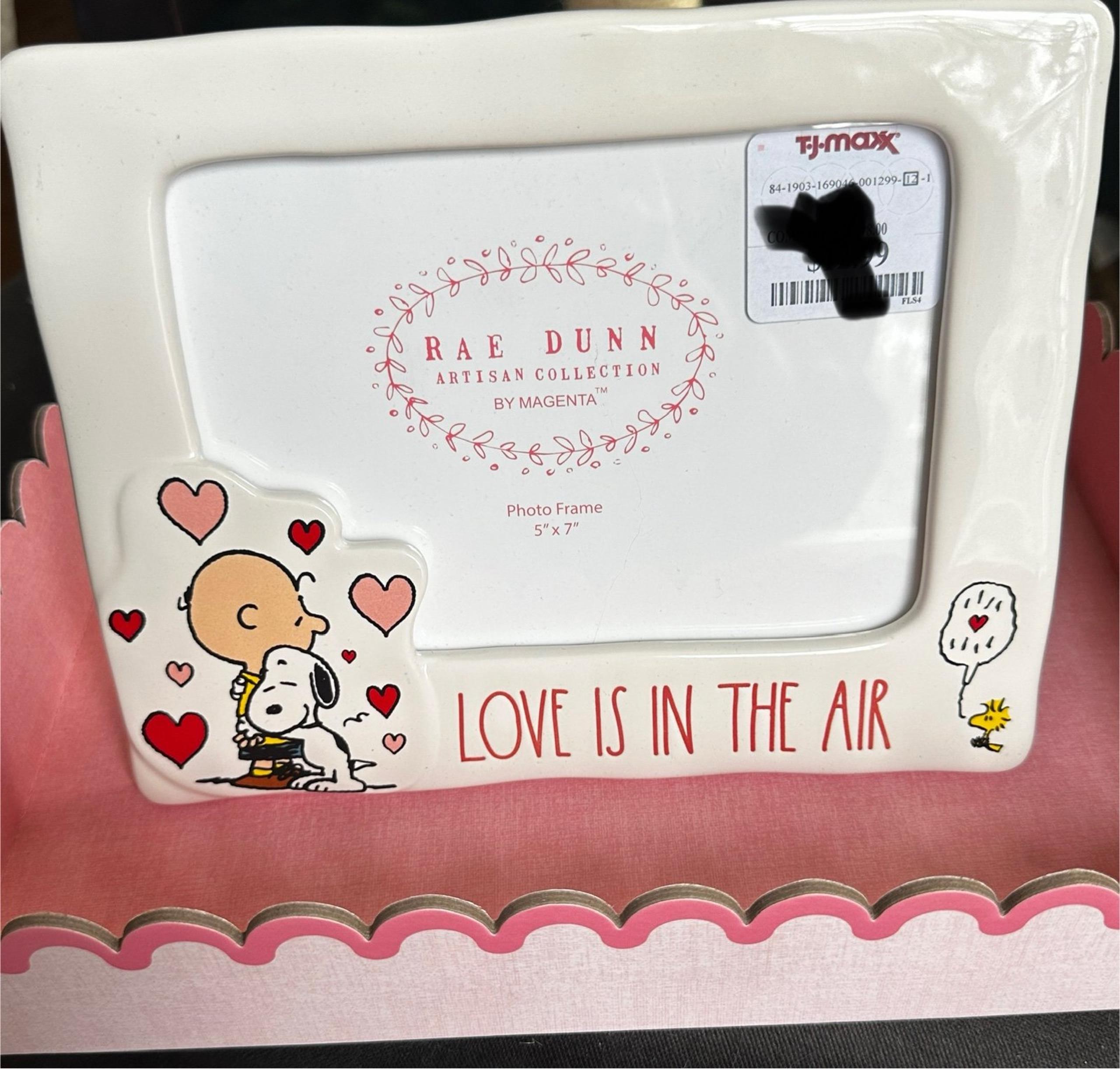 Rae Dunn/PEANUTS LOVE IS IN THE AIR Horizontal Valentine’s Frame