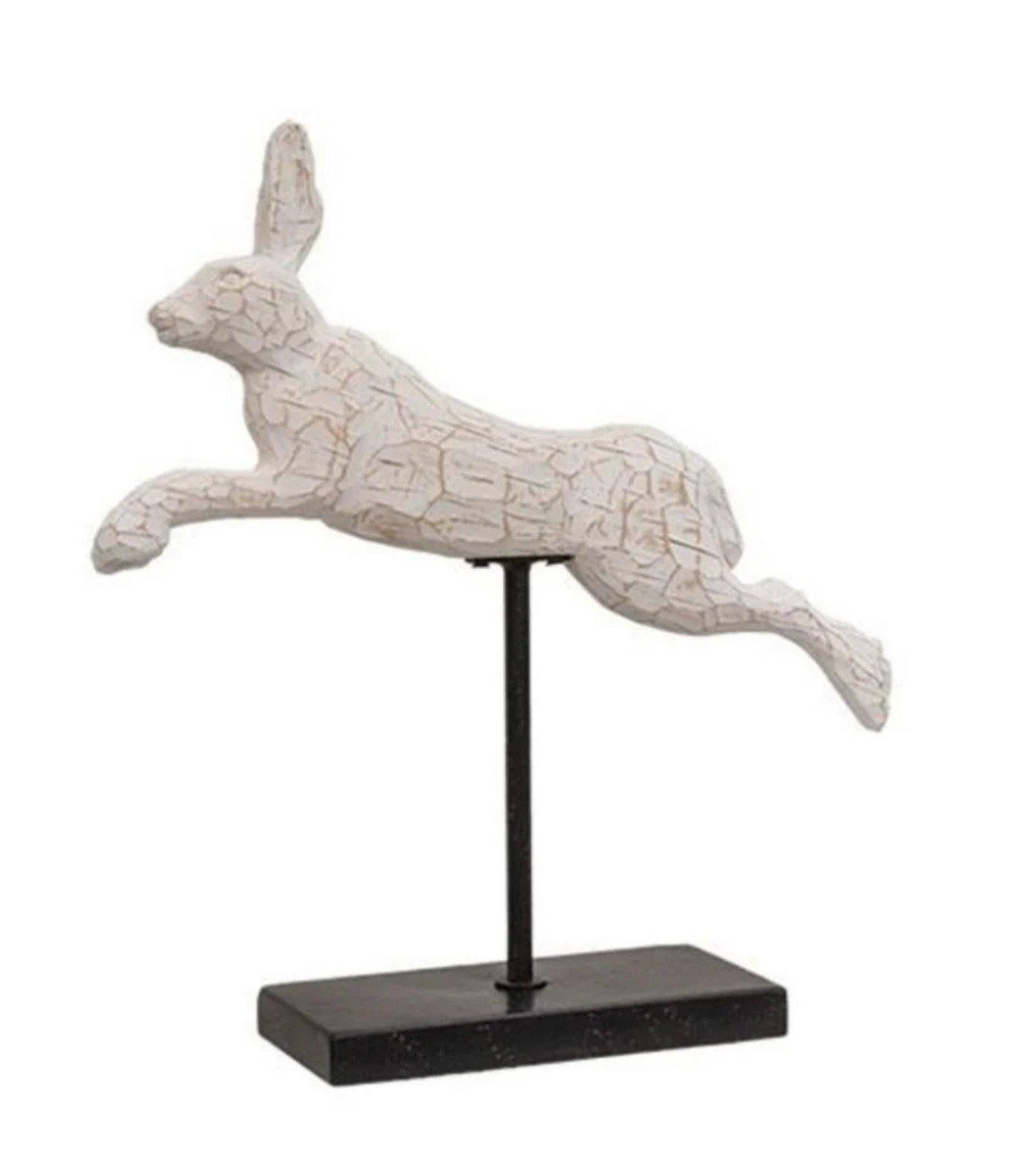 Jumping Bunny On Metal Pedestal SET OF 2~ High Quality