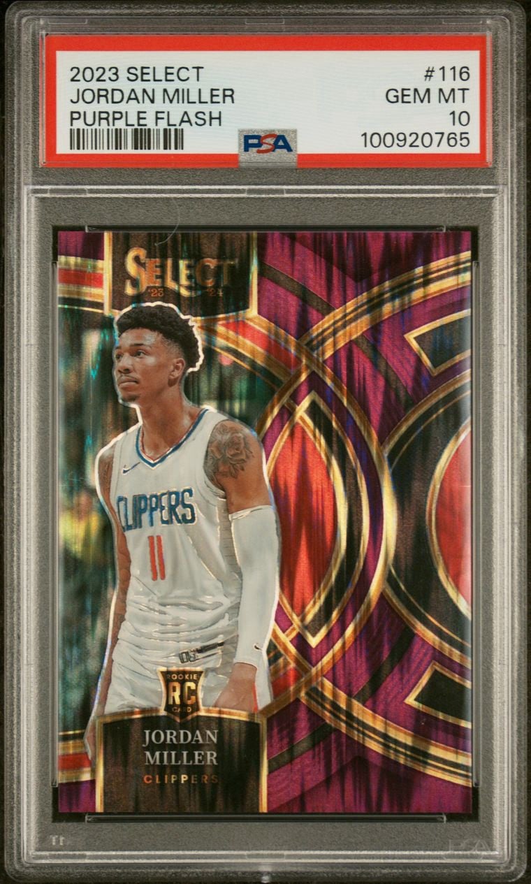2023 Panini Select Jordan Miller Premier Purple Flash /175 PSA 10