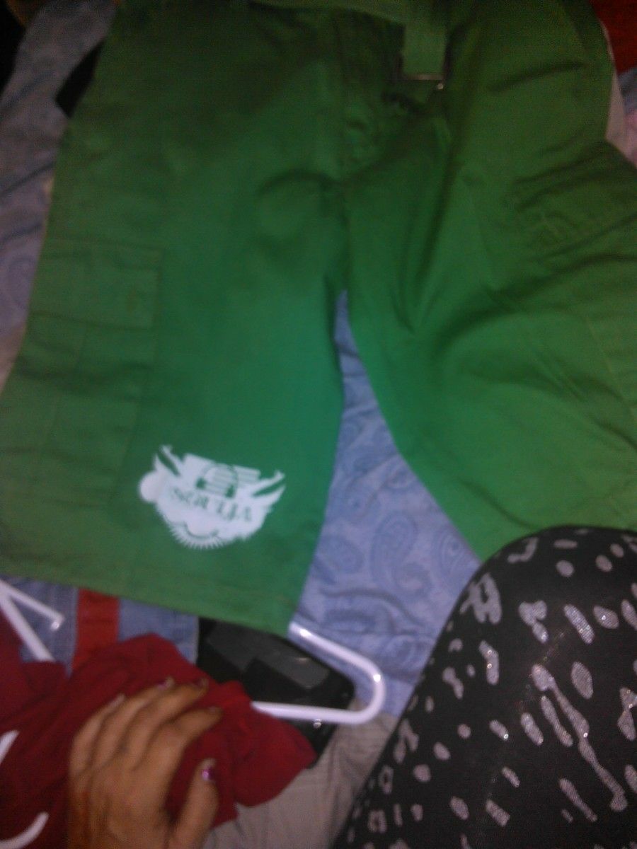 Mens New green cargo shorts
