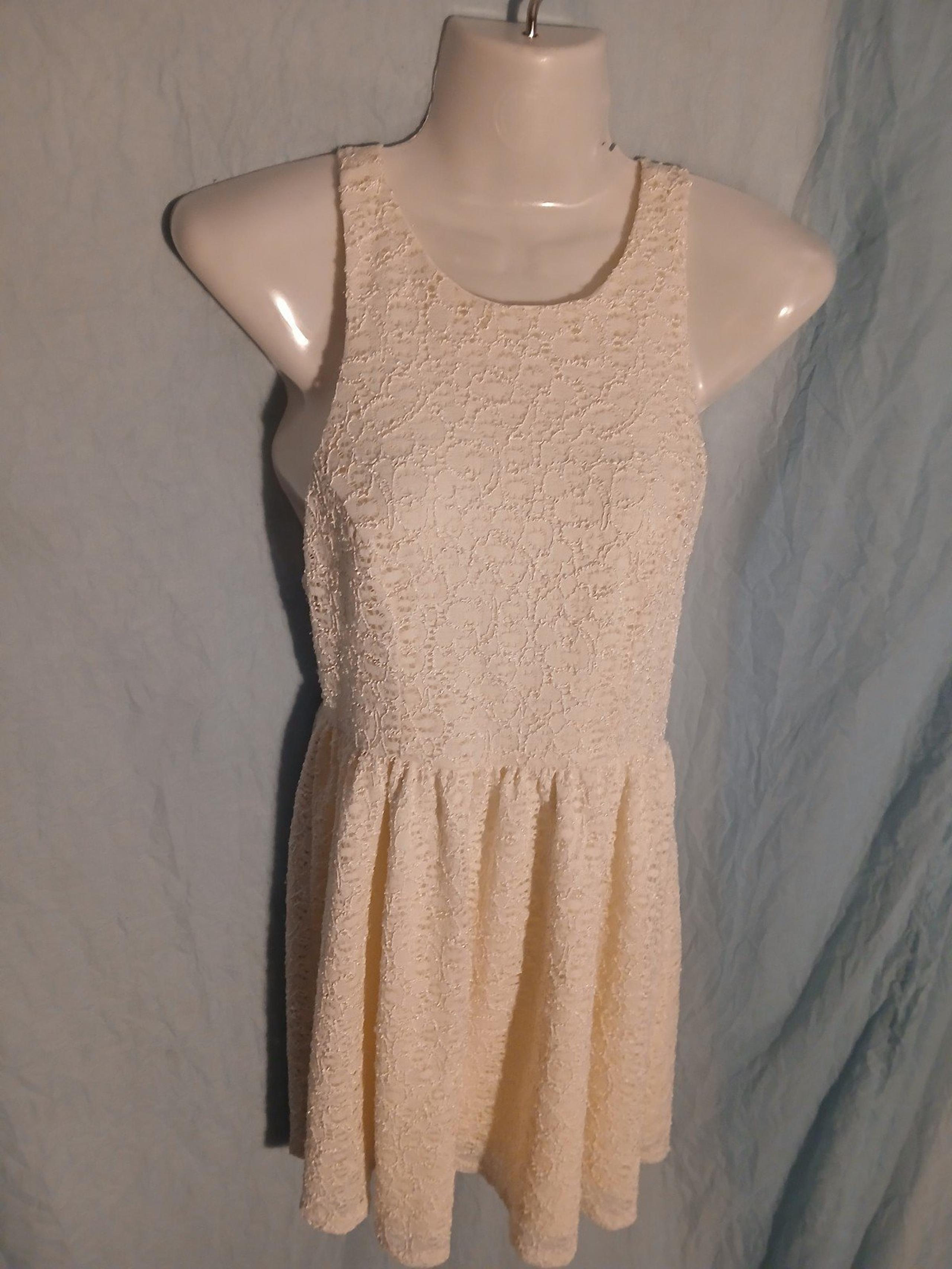Kimichi Blue beige lace lined mini dress small