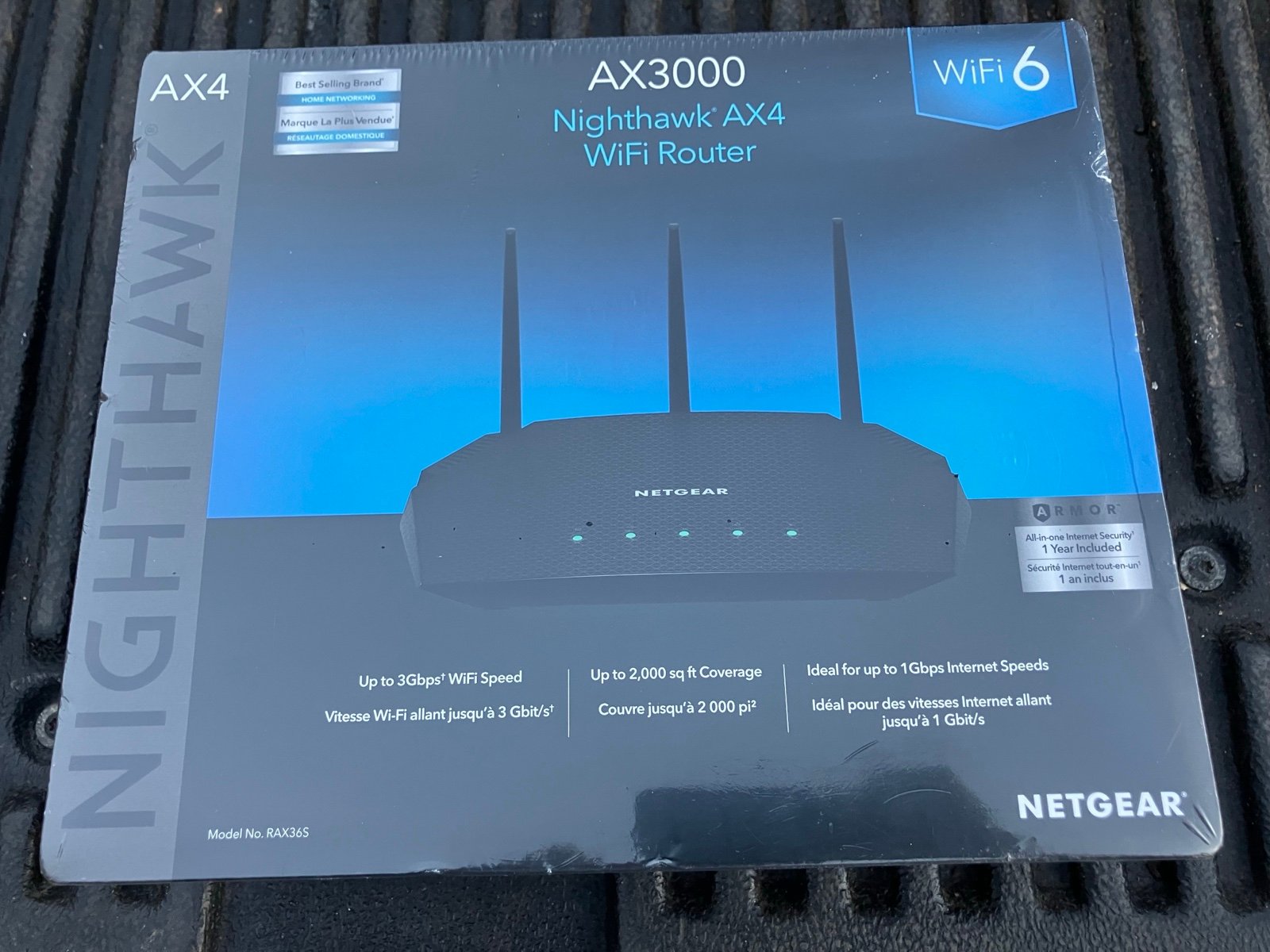 Netgear Nighthawk AX3000 AX4 Dual-Band WiFi 6 Router (RAX36S-100PAS)