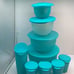 Tupperware Set 4 Bowl & Jug (4) Tumbler Turquoise Color