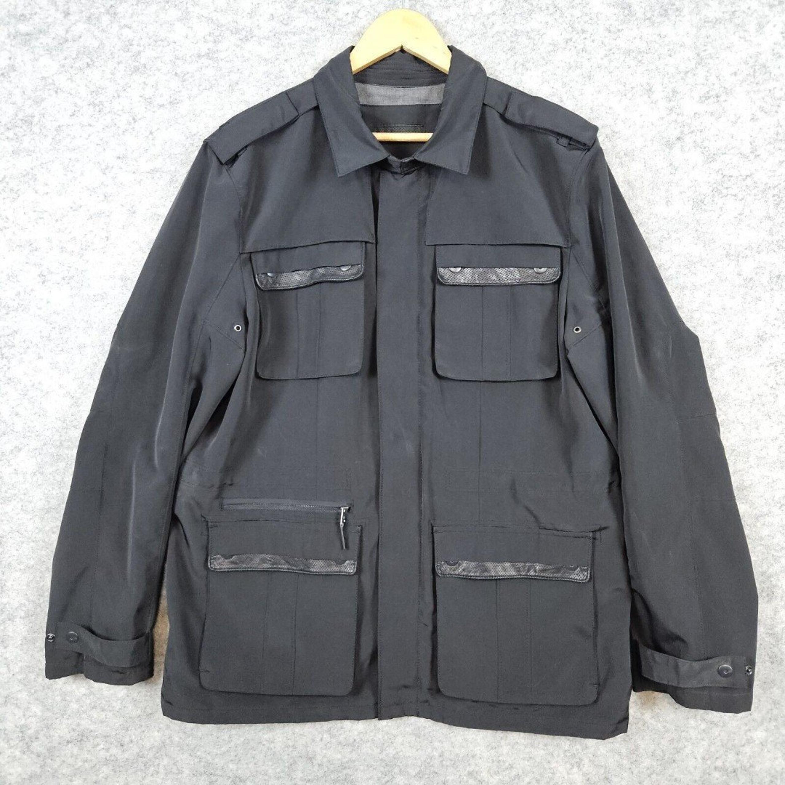 Calvin Klein Black Size L Chore Jacket/Coat Parka With 4 Front Pockets SPLOTCHES