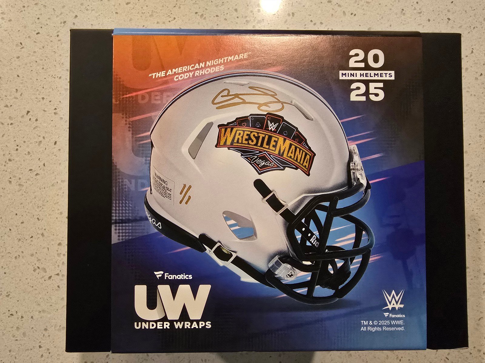 FANATICS autographed Wrestlemania 41 mini helmet