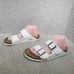Birkenstock Arizona Unisex Size EU 39 US L8M6 White Birko-flor Slide Sandals.