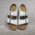 Birkenstock Arizona Unisex Size EU 39 US L8M6 White Birko-flor Slide Sandals.