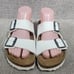 Birkenstock Arizona Unisex Size EU 39 US L8M6 White Birko-flor Slide Sandals.