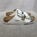 Birkenstock Arizona Unisex Size EU 39 US L8M6 White Birko-flor Slide Sandals.