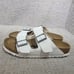 Birkenstock Arizona Unisex Size EU 39 US L8M6 White Birko-flor Slide Sandals.