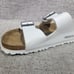 Birkenstock Arizona Unisex Size EU 39 US L8M6 White Birko-flor Slide Sandals.