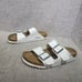Birkenstock Arizona Unisex Size EU 39 US L8M6 White Birko-flor Slide Sandals.