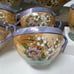 Rare Vintage Hand-Painted Luster Tea Set With Floral Design & Gold Trim 19 pc