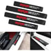 4Pcs/Set,Car Door Sill Plate Protectors,Carbon Fibre Vinyl Reflective