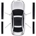 4Pcs/Set,Car Door Sill Plate Protectors,Carbon Fibre Vinyl Reflective