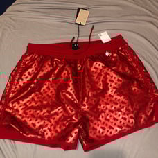 Hugo Boss Swim Shorts Mens Red Swimwear Mesh Lining Trunks Logo