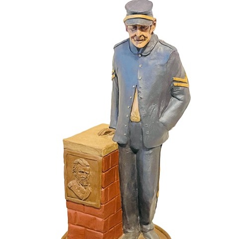 Tom Clark Figurine vtg sculpture SIGNED Cairn Civil War Union Soldier 14 statue