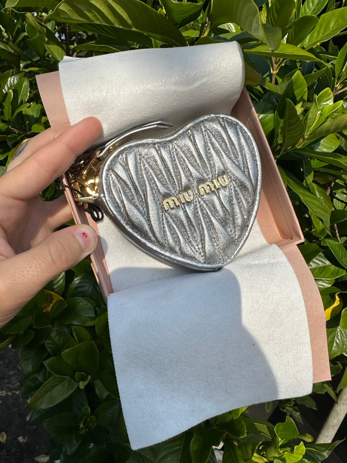 NEW - Miu Miu Heart Coin Purse