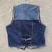 Vintage Levi's Fresh Produce Women's L Denim Jean Vest 1970s Hippie Patchwork