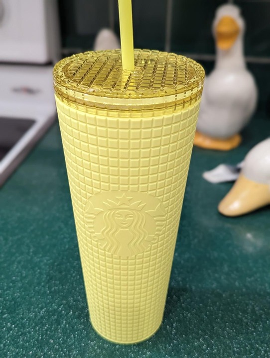 Starbucks Tumbler-New 2023 Meadow Yellow 24oz Venti Cold Cup. SKU 011140458