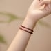 Minimalist 3mm Garnet Bead Healing Meditation Protection Handmade Women Bracelet