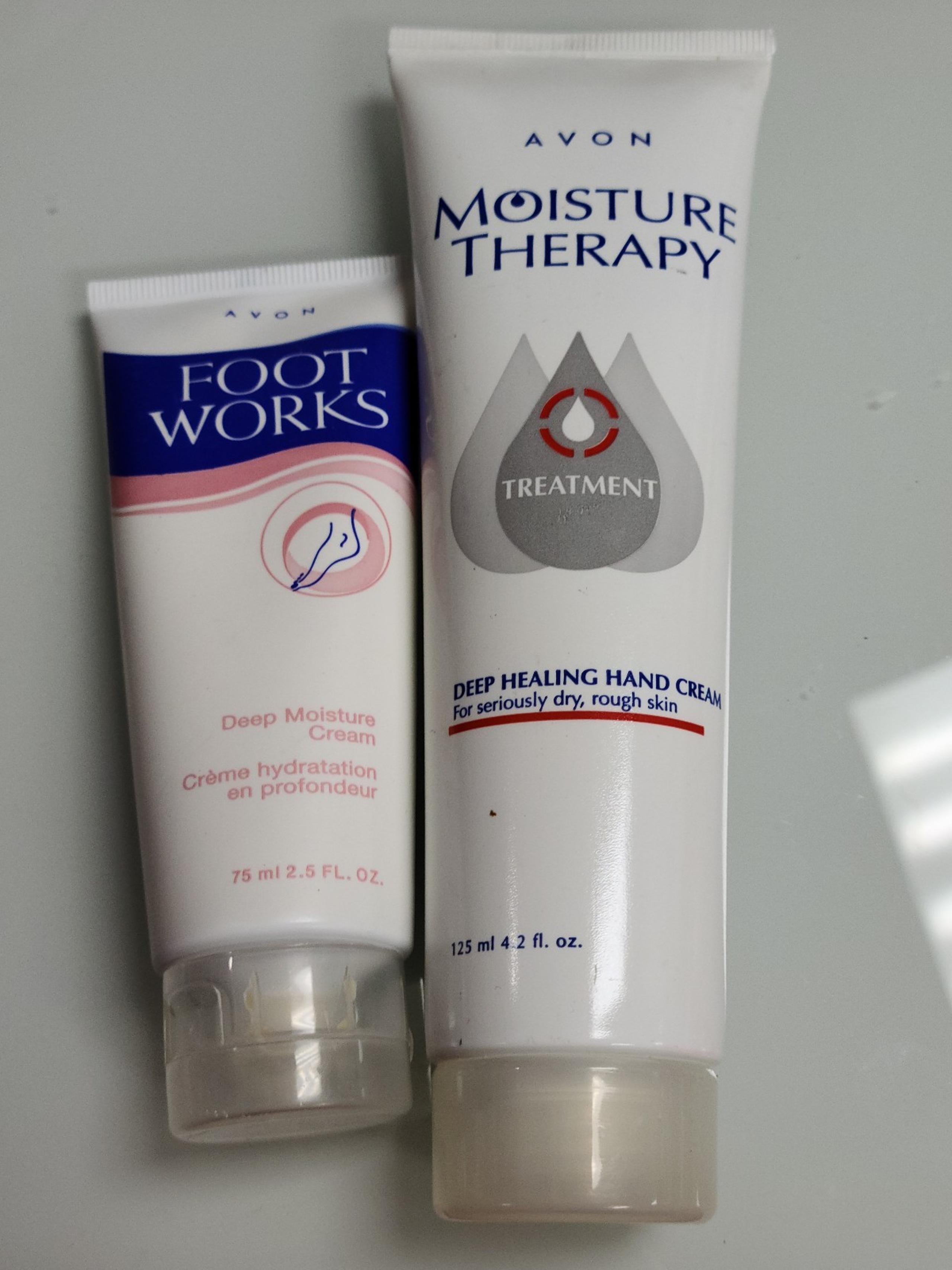 Avon Foot Works Deep Moisture Cream & Deep Healing Hand Cream Bundle
