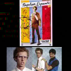 NAPOLEON DYNAMITE SIGNED JON HEDER GRIES UNCLE RICO MOVIE POSTER 8x10 PHOTO MTV