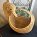 Mid 20th Century Vintage Wicker Woven Duck Motif Basket With Handle